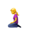 Woman Kneeling emoji on Apple